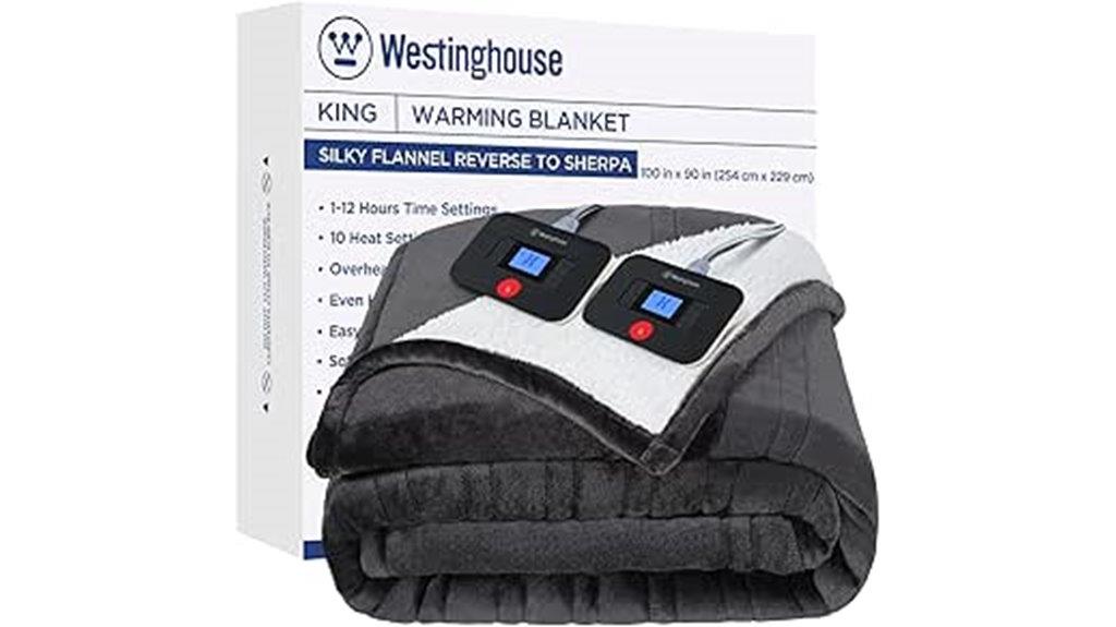 heated blanket with controls