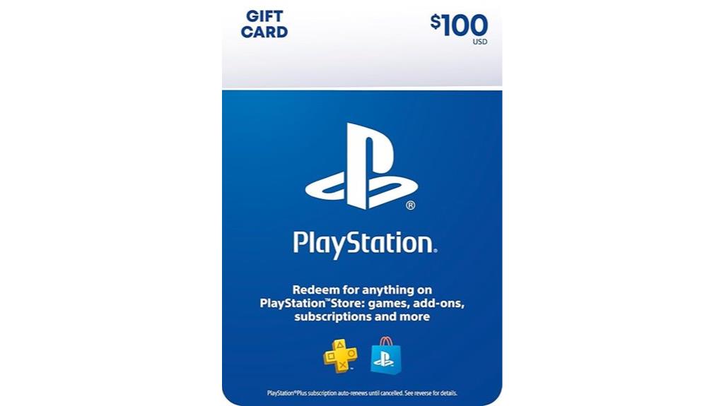 physical 100 playstation gift card
