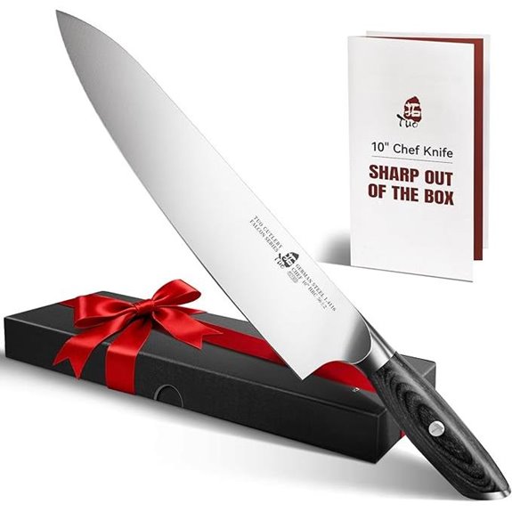 TUO 10-Inch Professional Chef Knife with Pakkawood Handle
