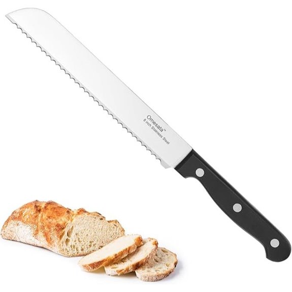 8-Inch Serrated Bread Knife with Wavy Edge