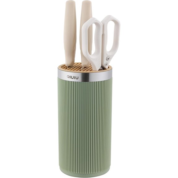 OLULU Round Knife Block Holder Space-Saving Organizer