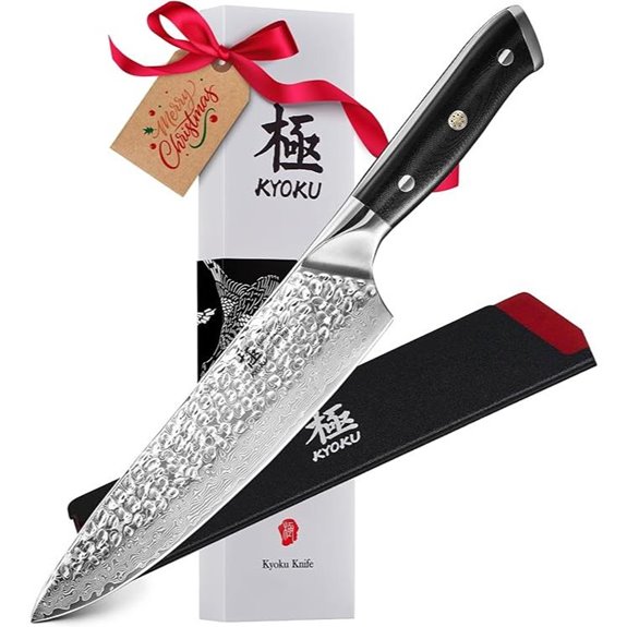 KYOKU 8 Shogun Damascus Chef Knife with Sheath