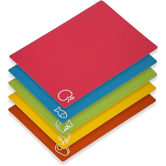 5-Pack Flexible BPA-Free Cutting Boards