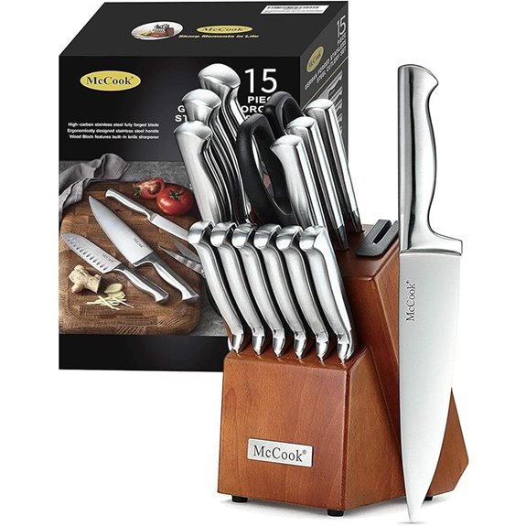 McCook German Stainless Steel Knife Block Set