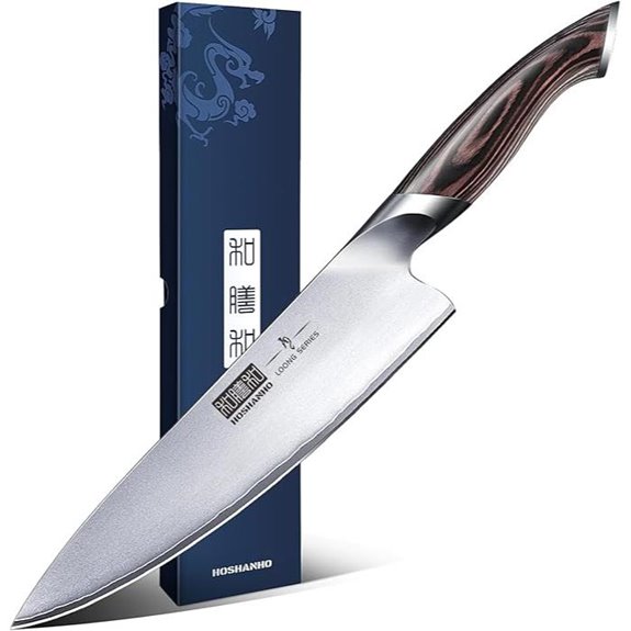 HOSHANHO 8-Inch Japanese Carbon Steel Chef's Knife