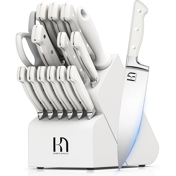 15-Piece Japanese Carbon Steel Knife Block Set