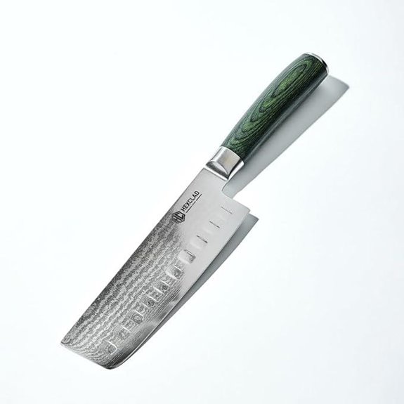 HexClad 6.5-Inch Japanese Damascus Nakiri Knife