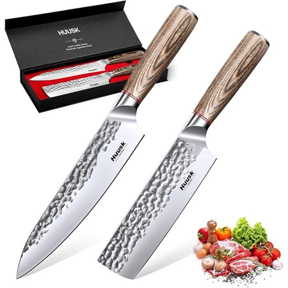 Huusk Japanese Knife Set – 2-Piece Chef and Nakiri