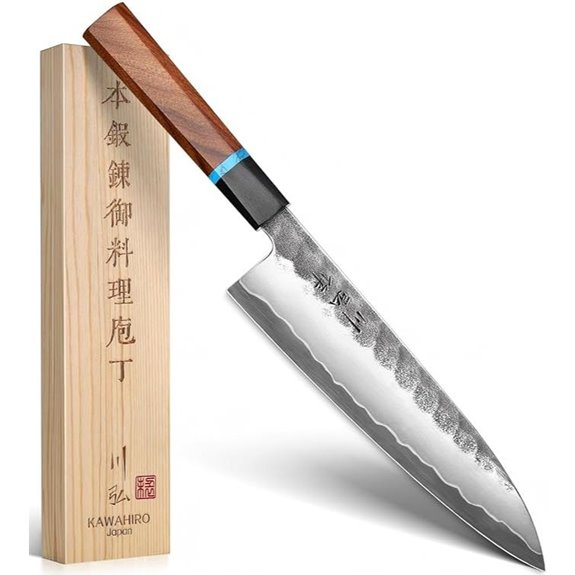 KAWAHIRO VG10 Japanese Chef Knife with Wooden Box