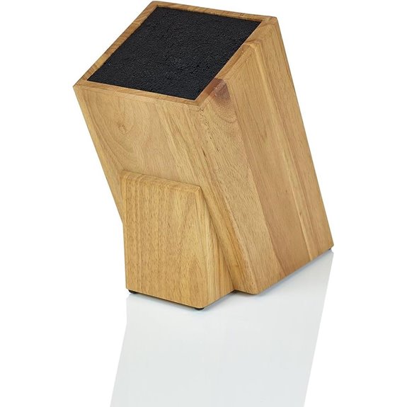 Dice Knife Block Light Oak Woodgrain