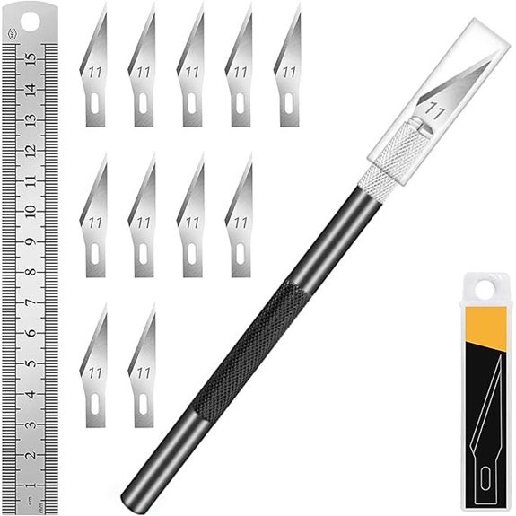 DIYSELF Exacto Knife & Blade Set with Ruler