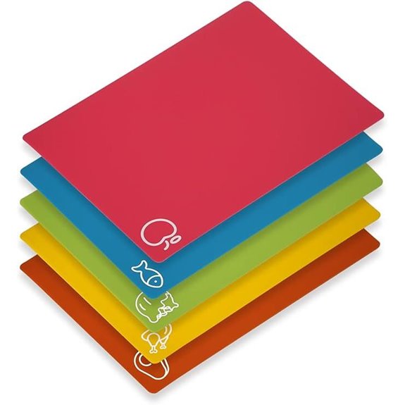 Flexible BPA-Free Cutting Boards 5 Pack