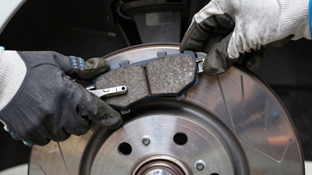 handle brake pads carefully