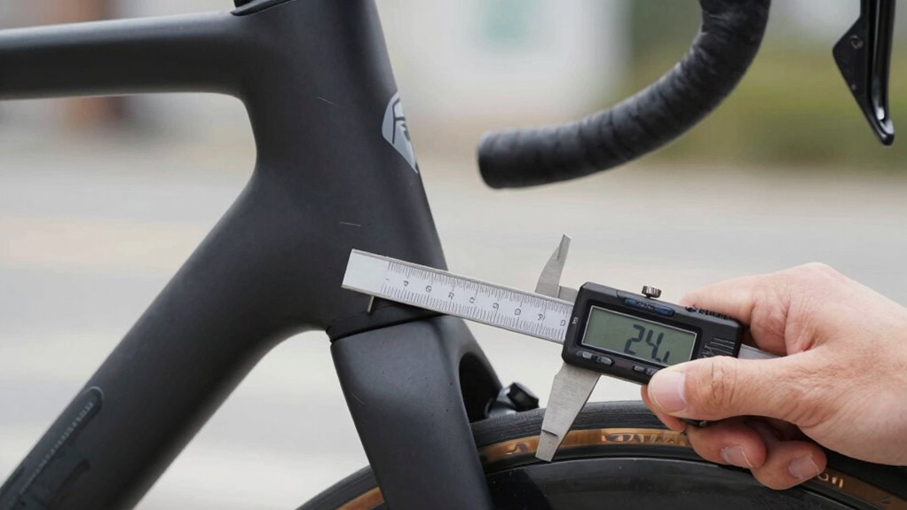 measure fork diameter precisely