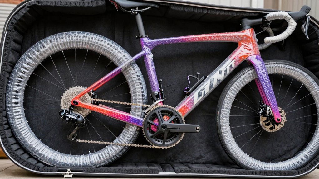 protect bike components during travel