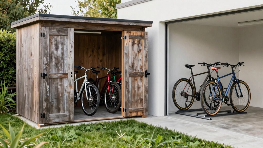 indoor versus outdoor bike storage