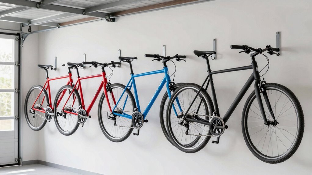 wall mounted space saving bike storage