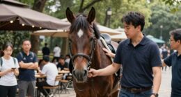 assist anxious equestrians publicly