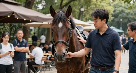 assist anxious equestrians publicly