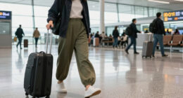 Hold The Black Pants—This Is The Airport-Pant-Color Trend You're About To See Everyone Wear Instead